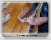 Remove Chicken wing from chicken breast