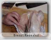 Chicken breast exposed Chicken breast exposed